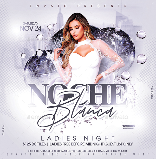 white party flyer template