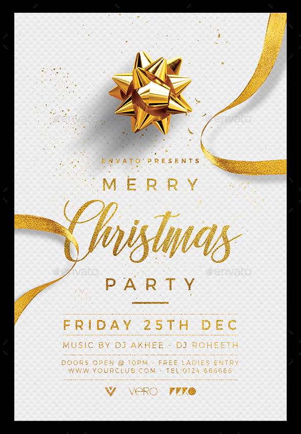 Christmas party flyer template