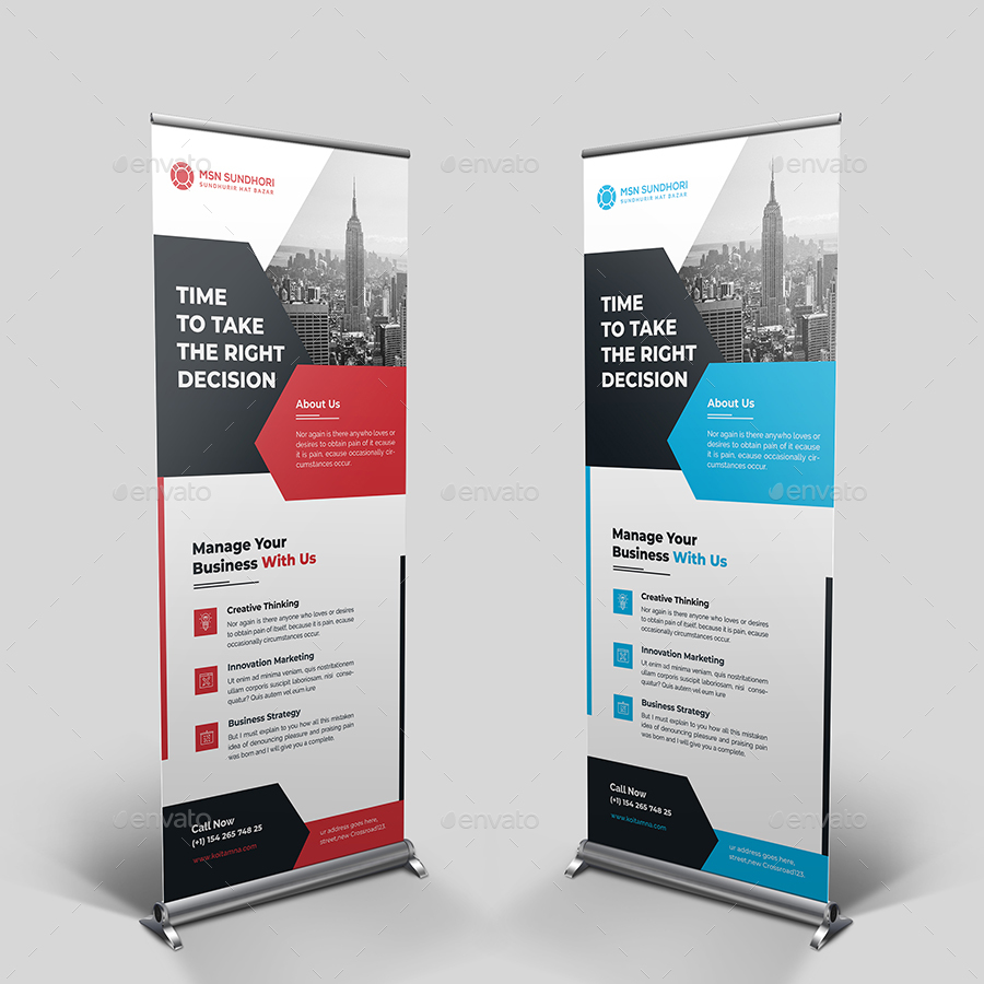 Corporate roll-up banner template
