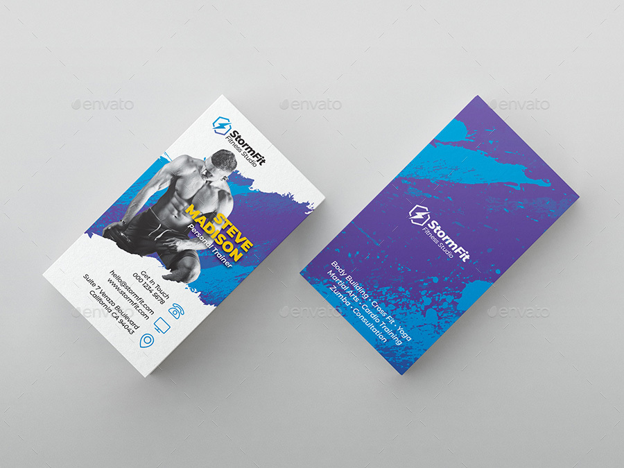 fitness business card template