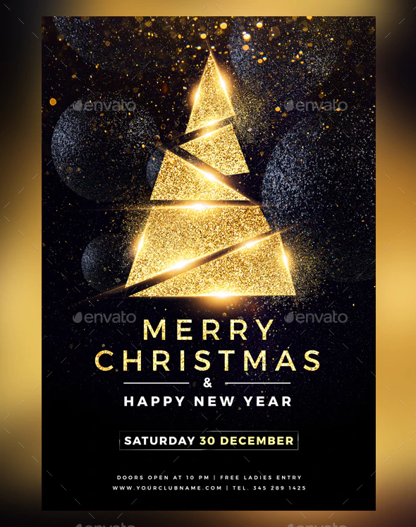 Merry Christmas flyer design