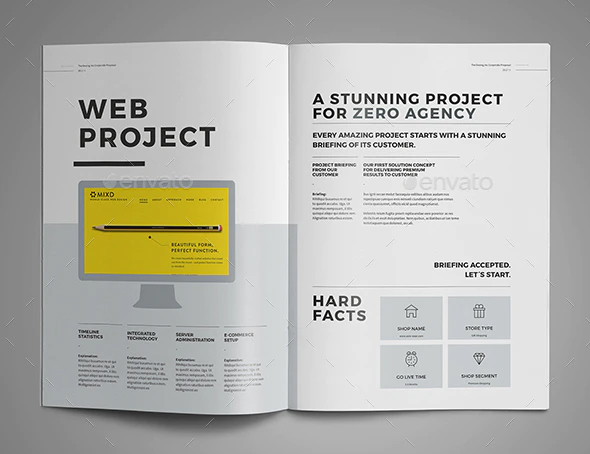 Proposal and portfolio brochure design