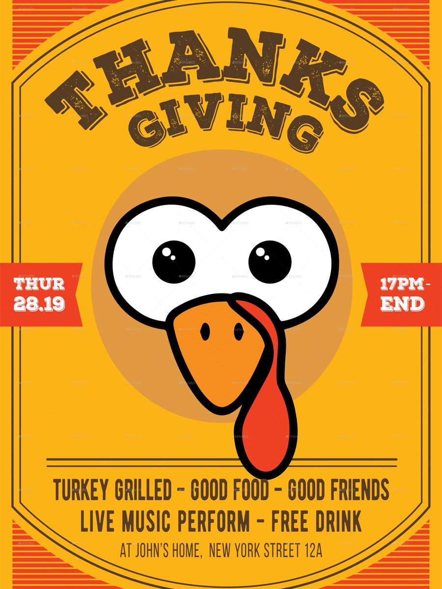 Thanksgiving flyer template