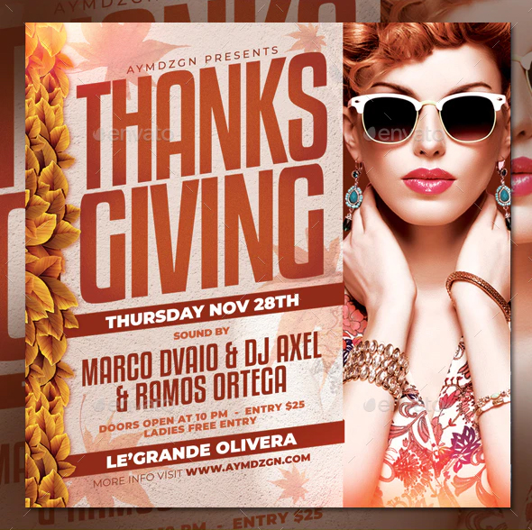 Thanksgiving flyer template