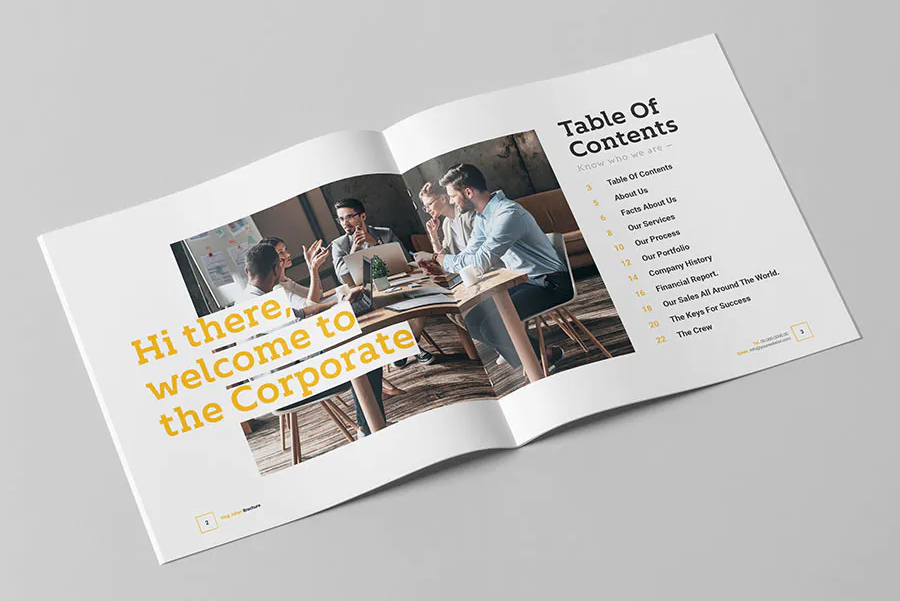 Corporate square brochure design