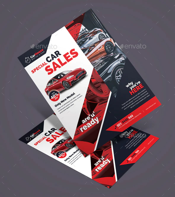 Car sale flyer design