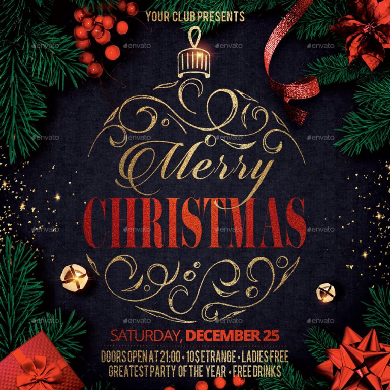 20 Best Merry Christmas Flyer Templates - ksioks