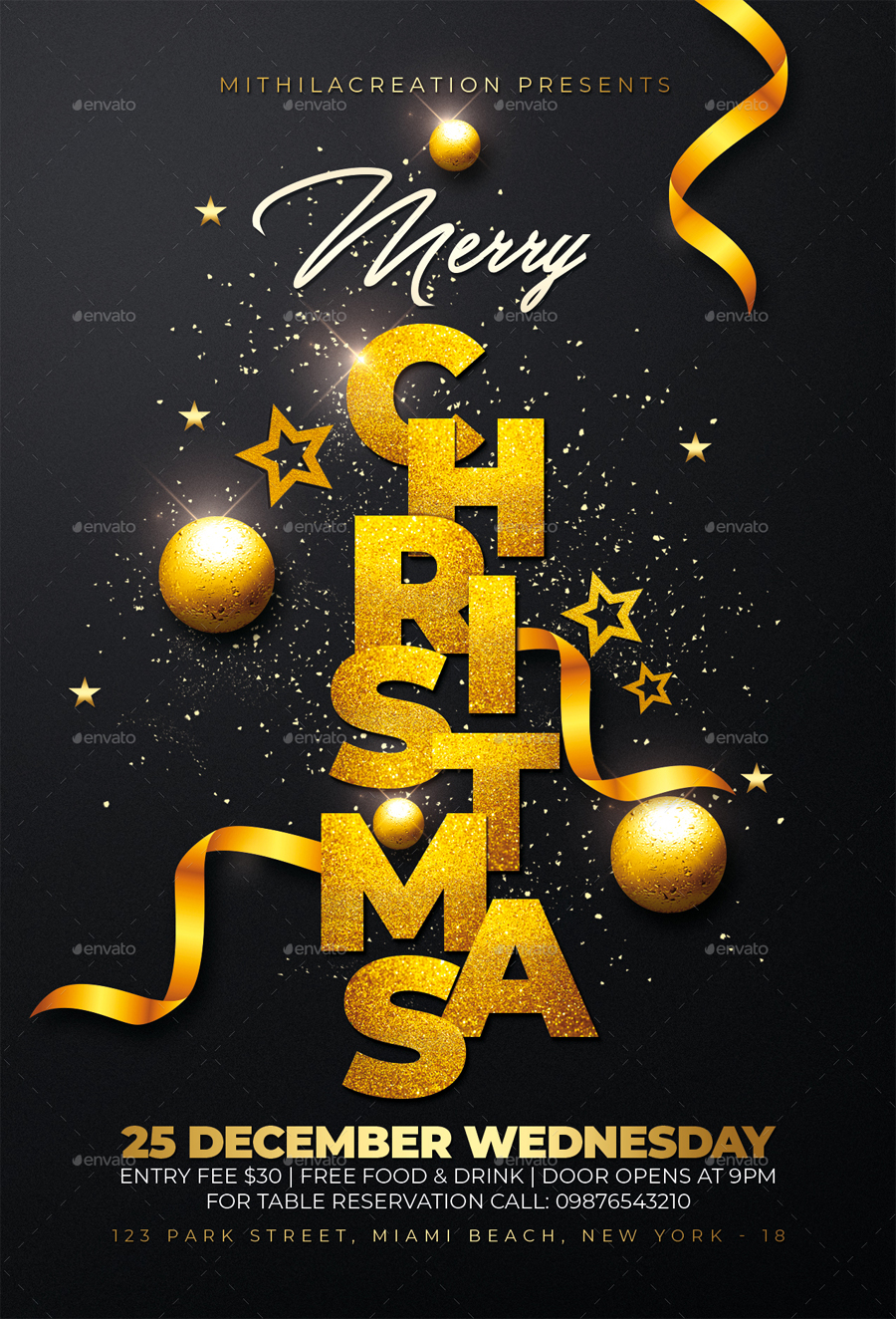 Christmas event flyer design