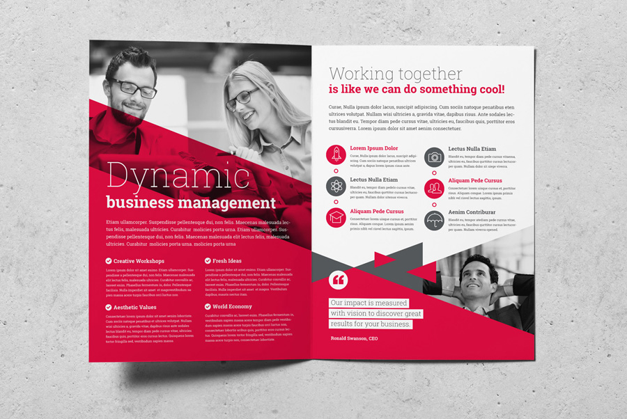 Creative corporate bi-fold brochure template