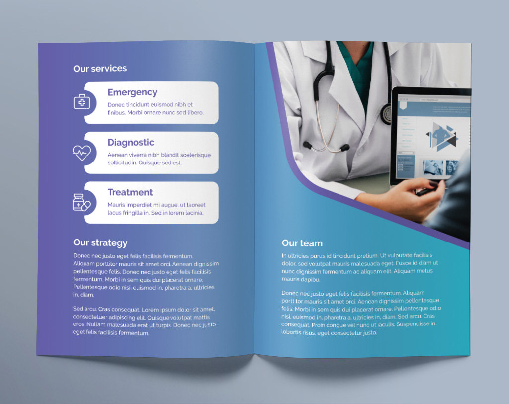 Medical clinic brochure template