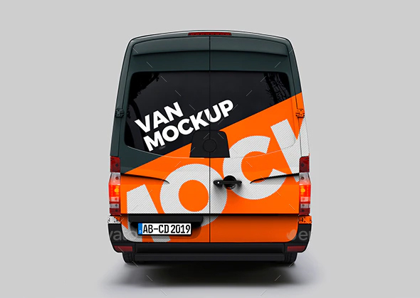 Mercedes Delivery Van Mockup