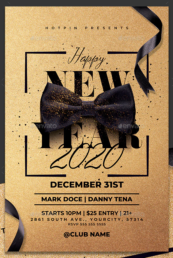 New Year party flyer