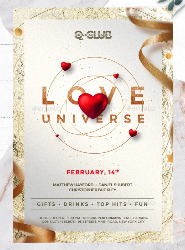 Valentines party flyer