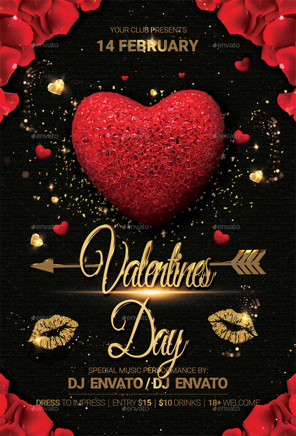 Creative Valentines Day flyer