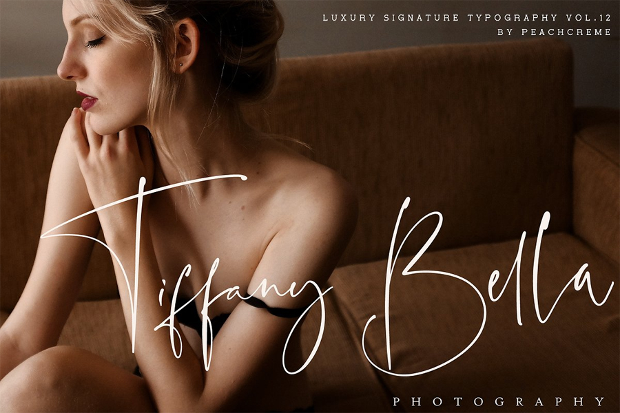 Luxury signature font