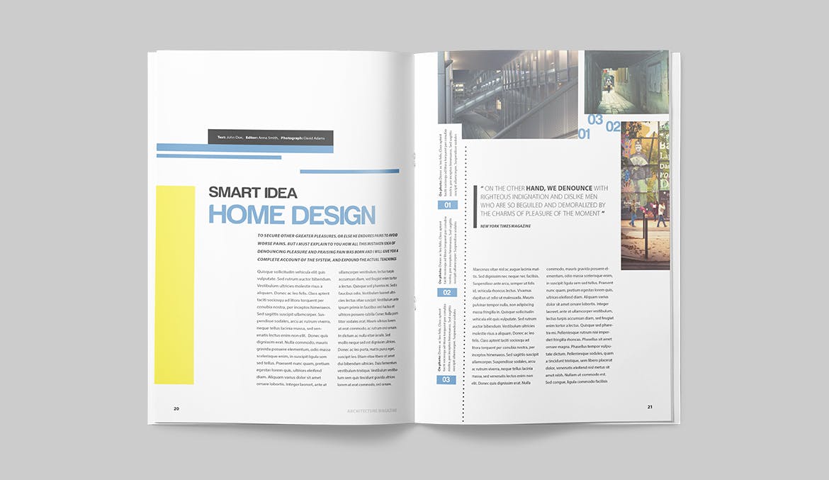Architecture magazine indesign template