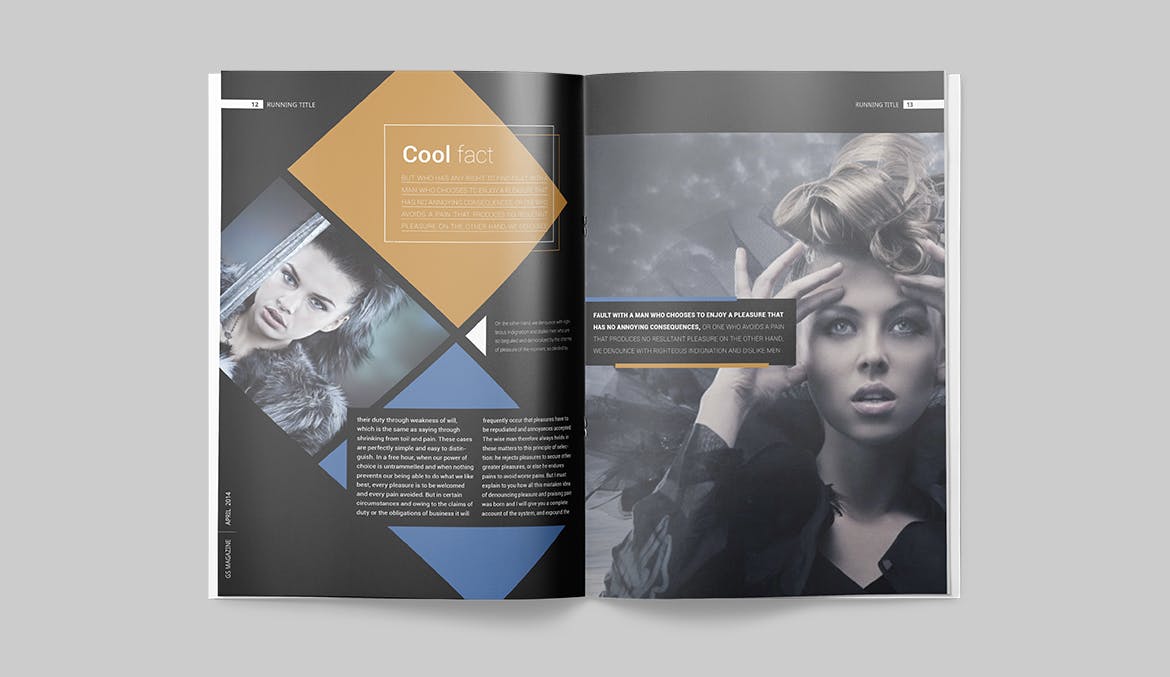 Clean style magazine template