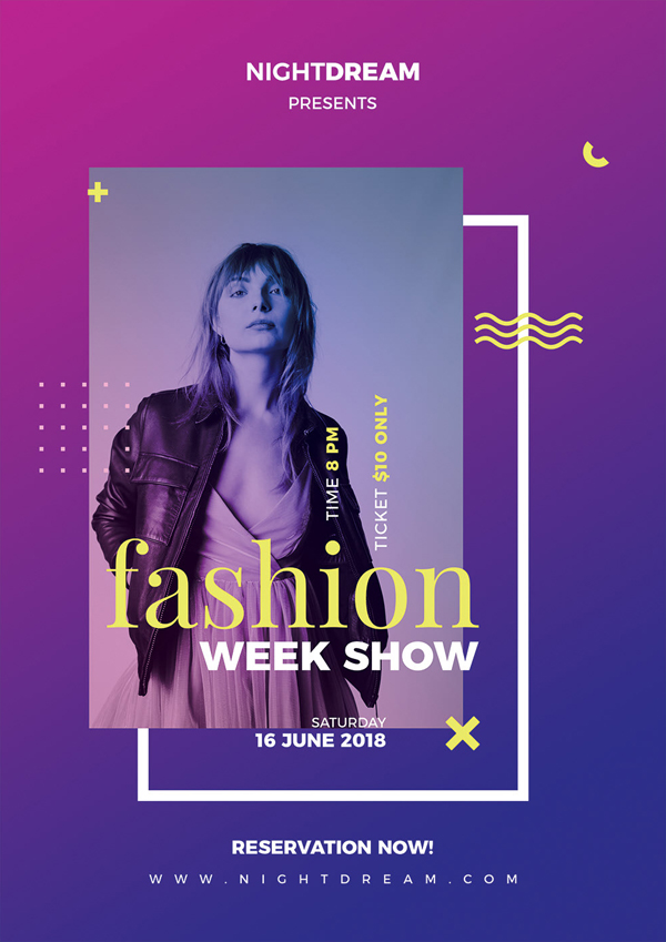 Fashion week show flyer
