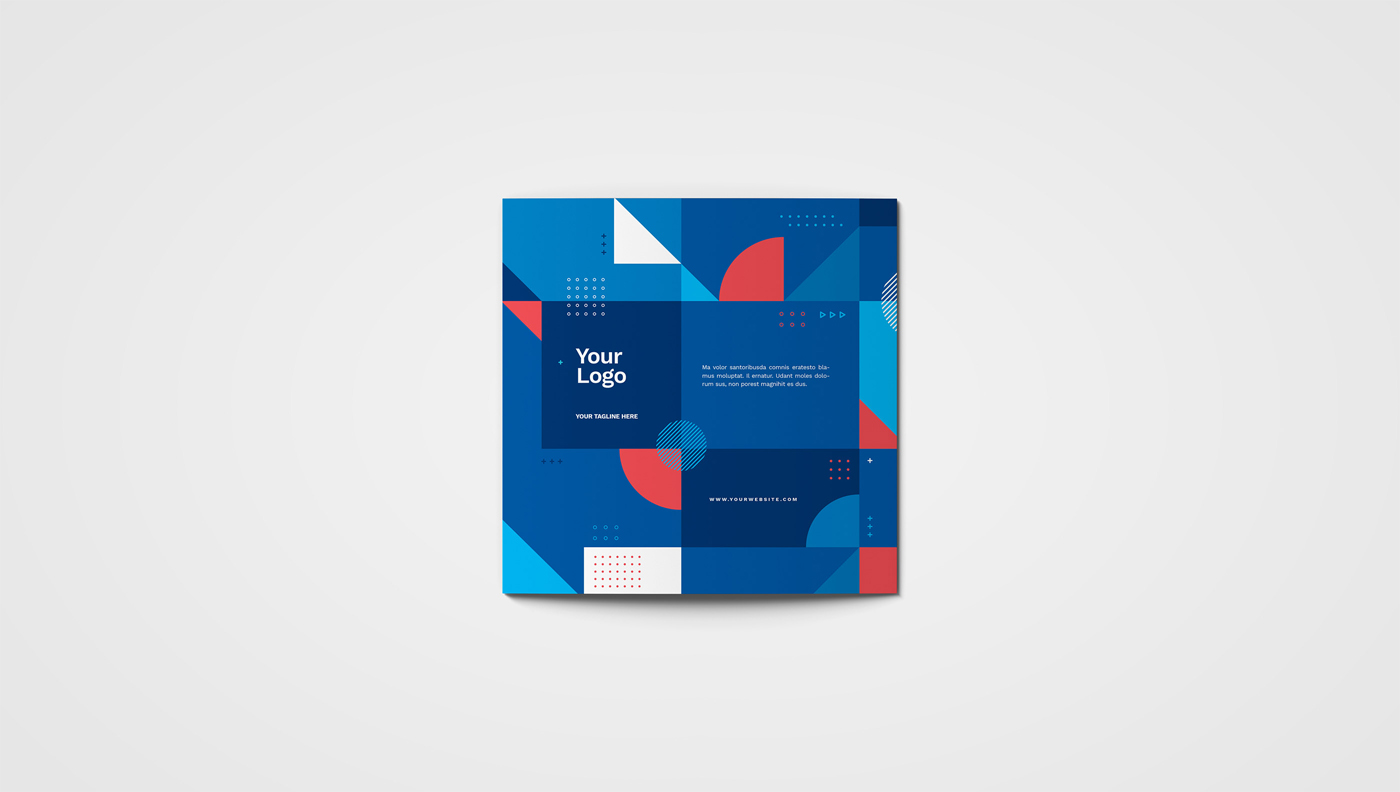 Geometric tri-fold brochure