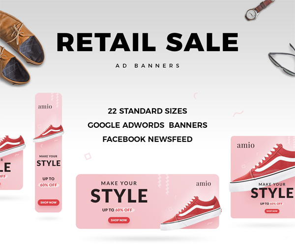 Retail sale web ad banner