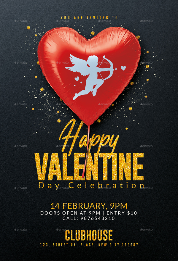 Valentines Day flyer design