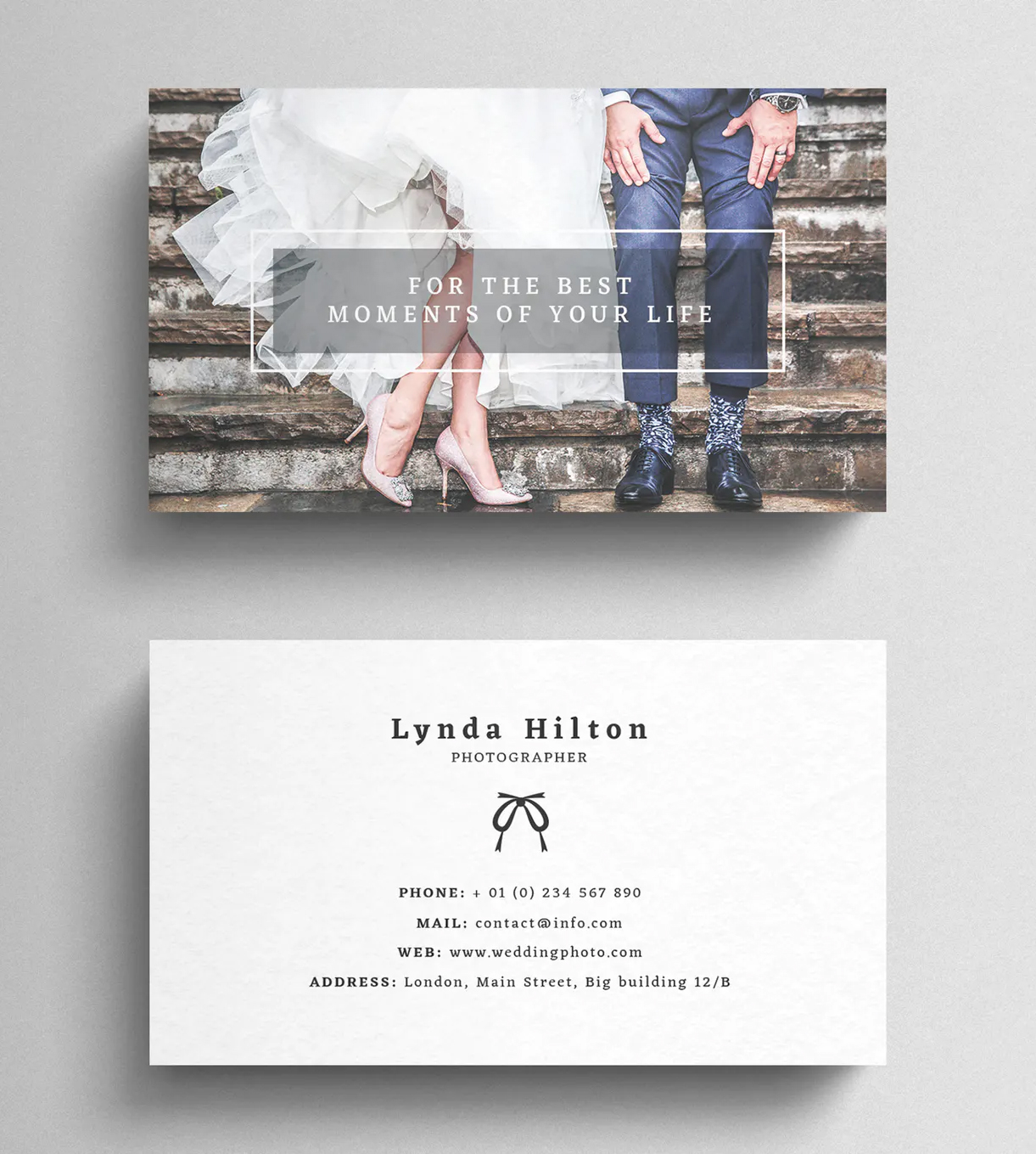 Wedding photography business card psd