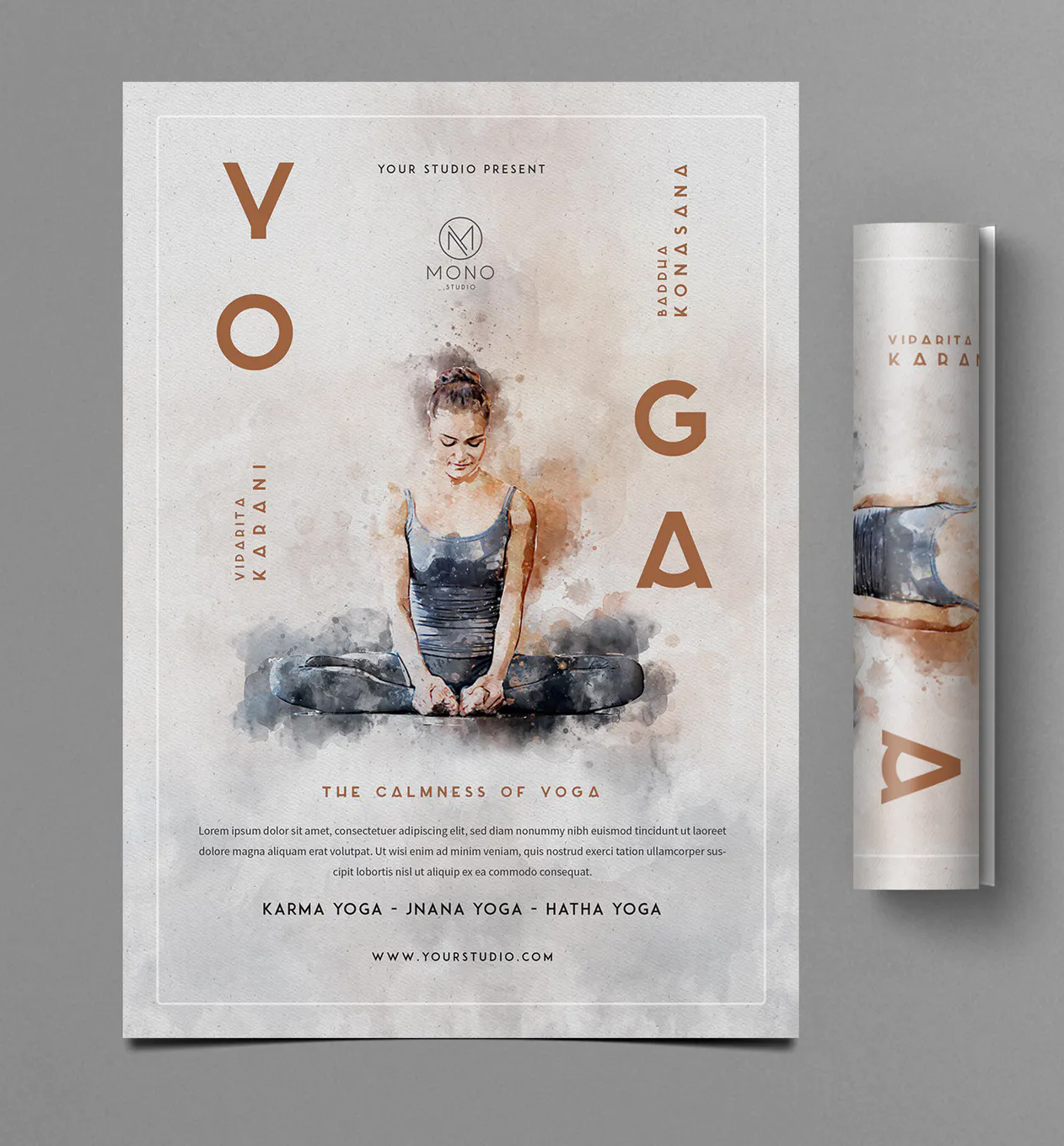 Yoga flyer psd template