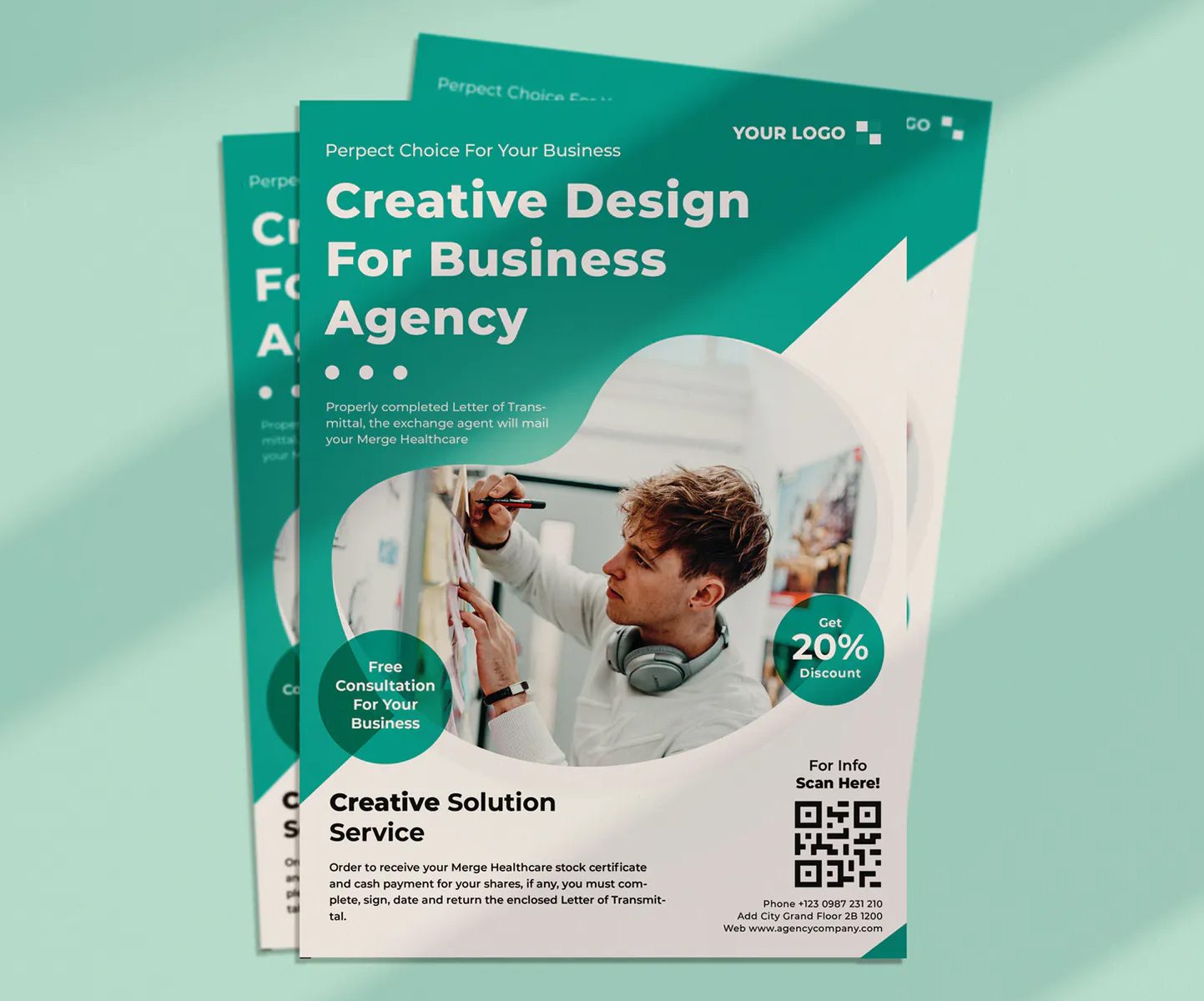 Agency creative flyer layout
