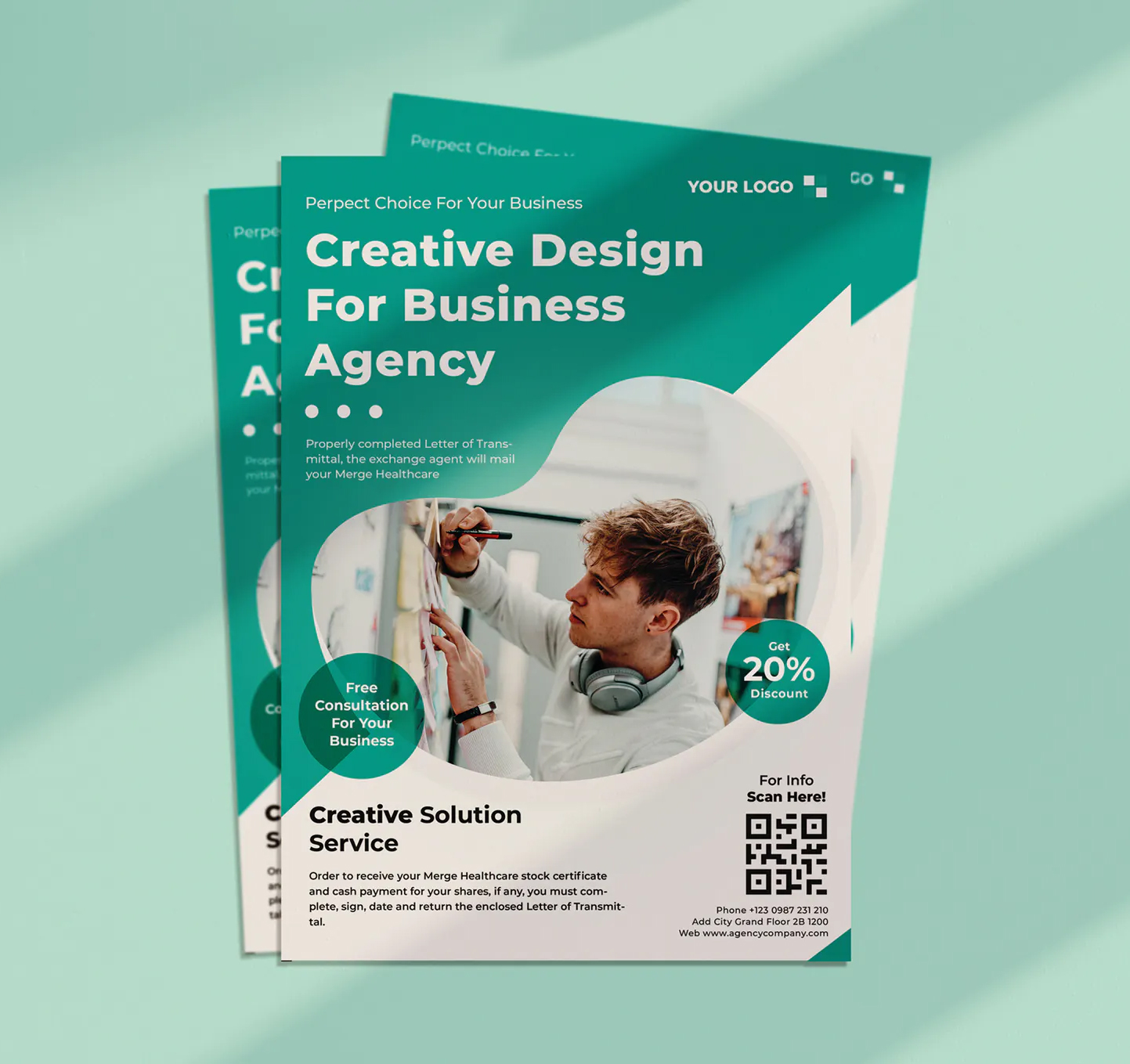 Agency creative flyer layout