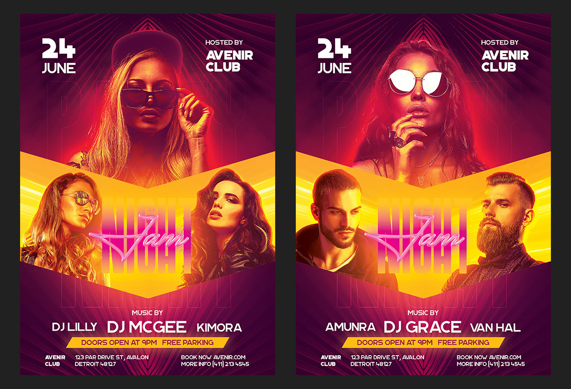 Club DJ flyer layout