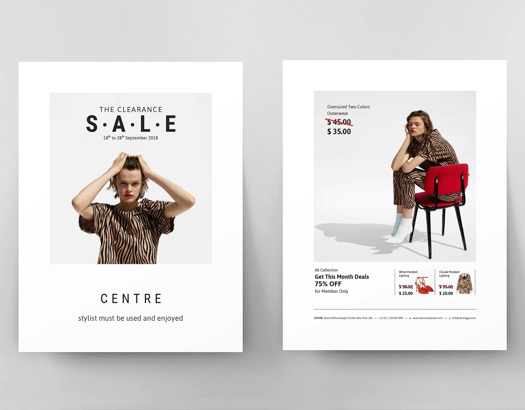 Fashion flyer template indesign