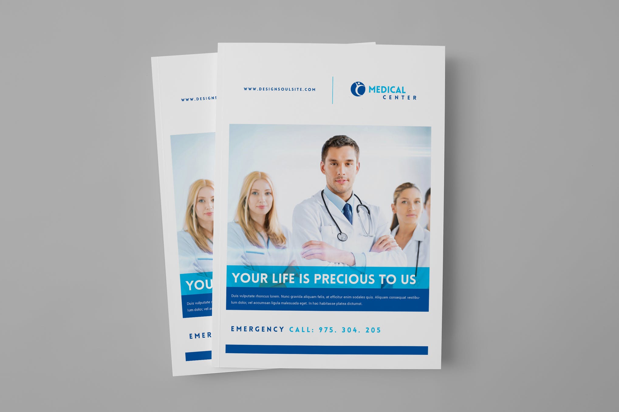 Medical brochure cover layout