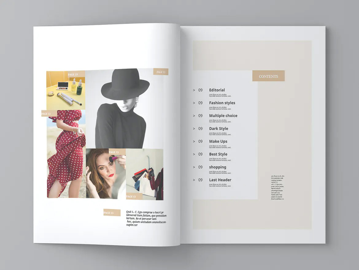 Simple magazine layout design