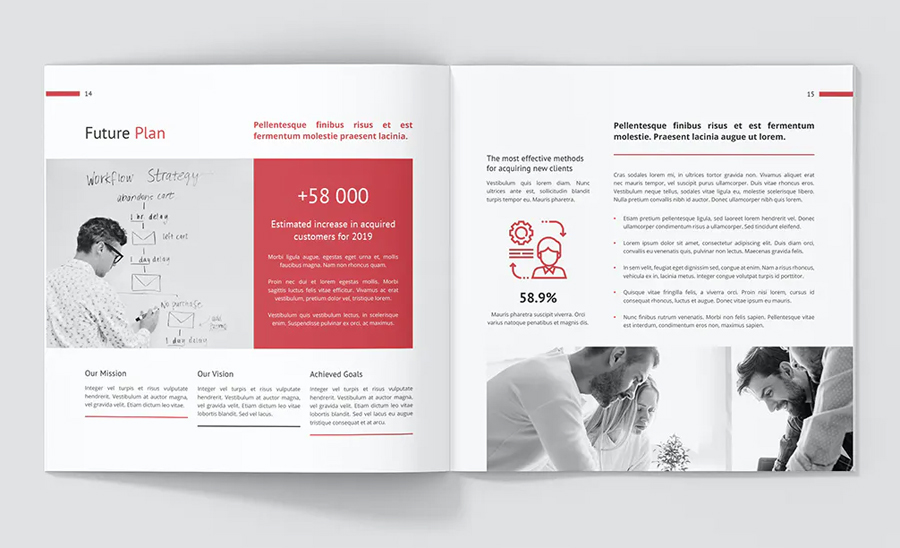 Business marketing brochure printing