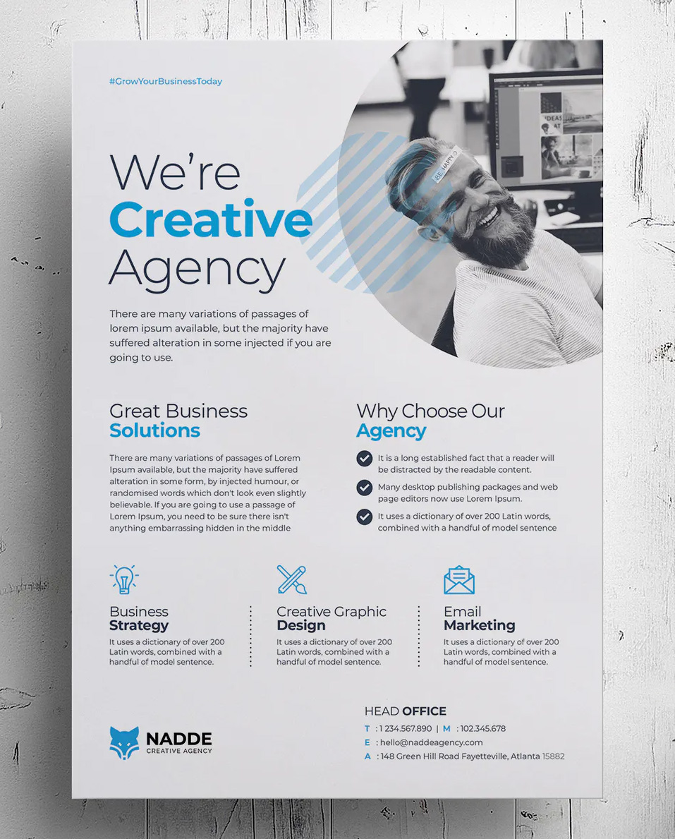 Creative agency flyer template