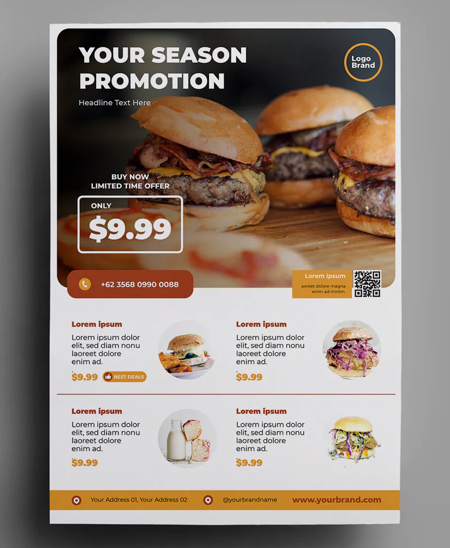 Creative fast food flyer