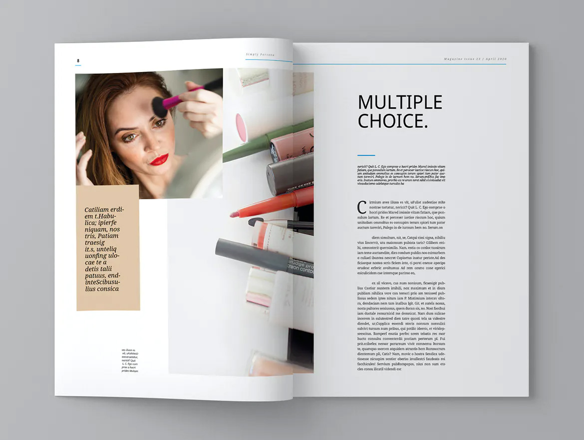 Simple magazine design