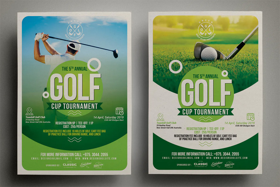 Golf tournament flyer template