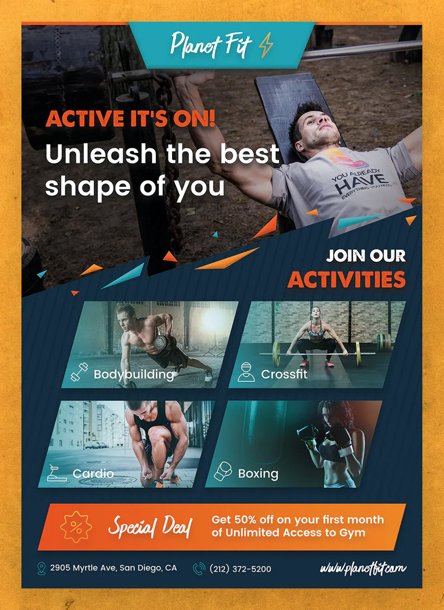 Gym flyer template
