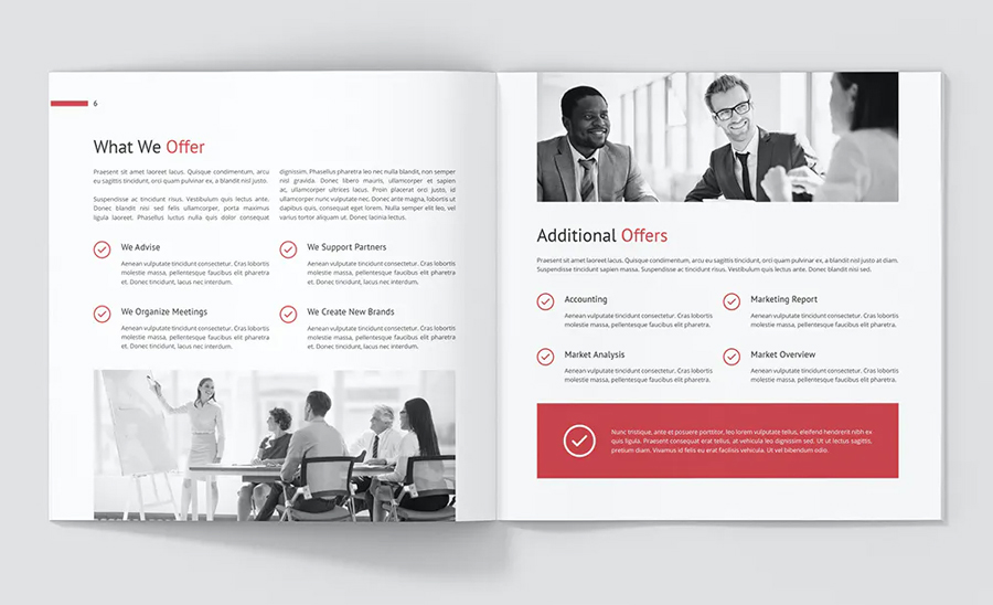 Marketing square brochure design