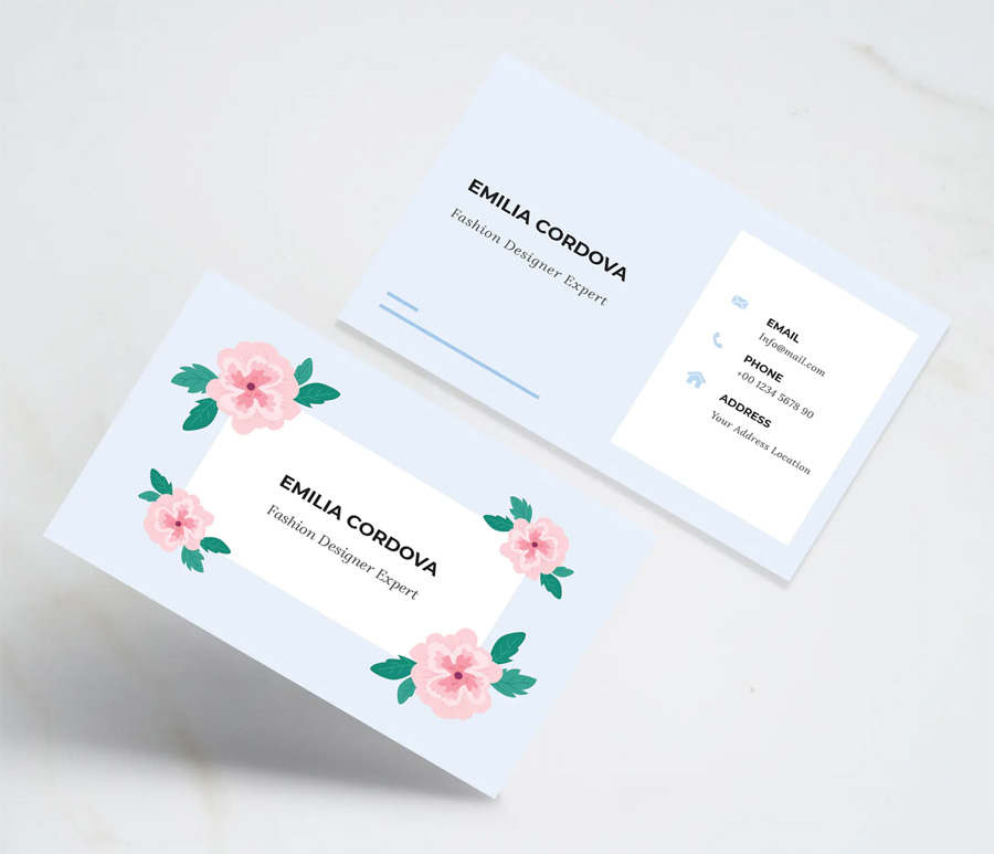 Modern floral business card
