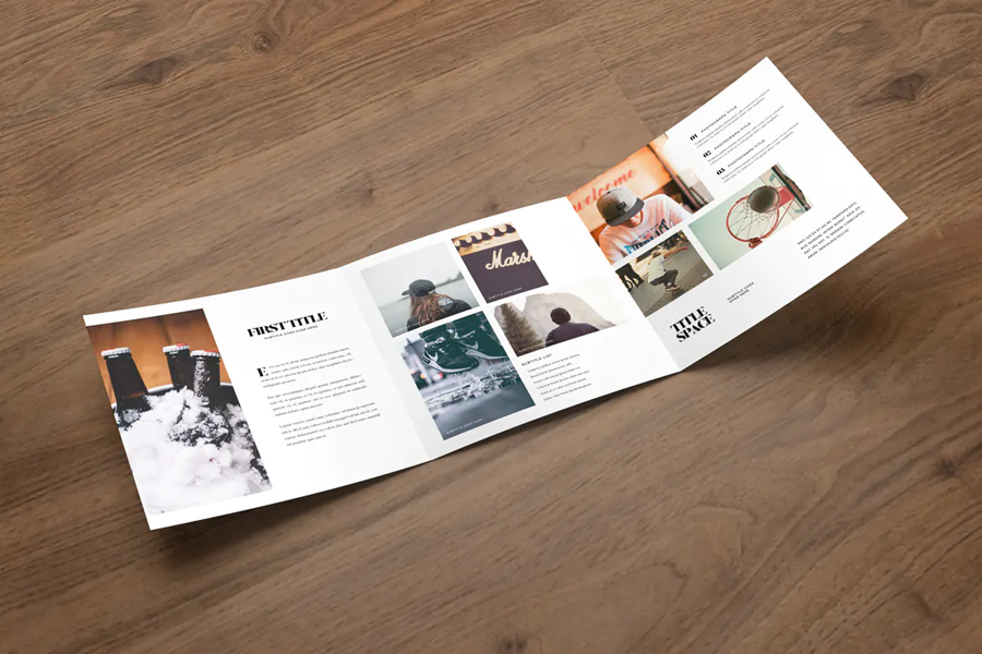 Photography square brochure layout