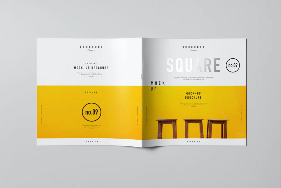 Square booklet mock-up