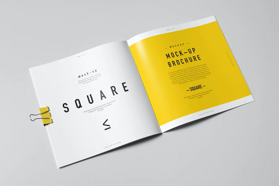 Square brochure mockup