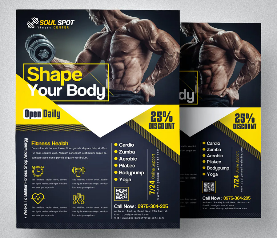 Shape your body flyer template