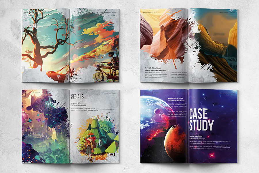 Artist portfolio brochure layout