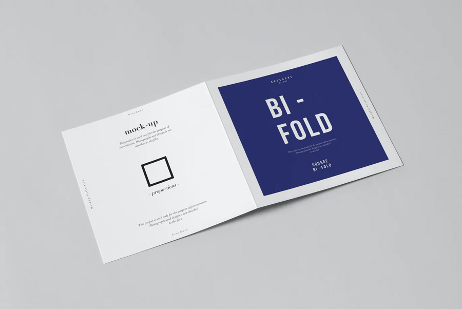Bi-fold brochure mockup PSD