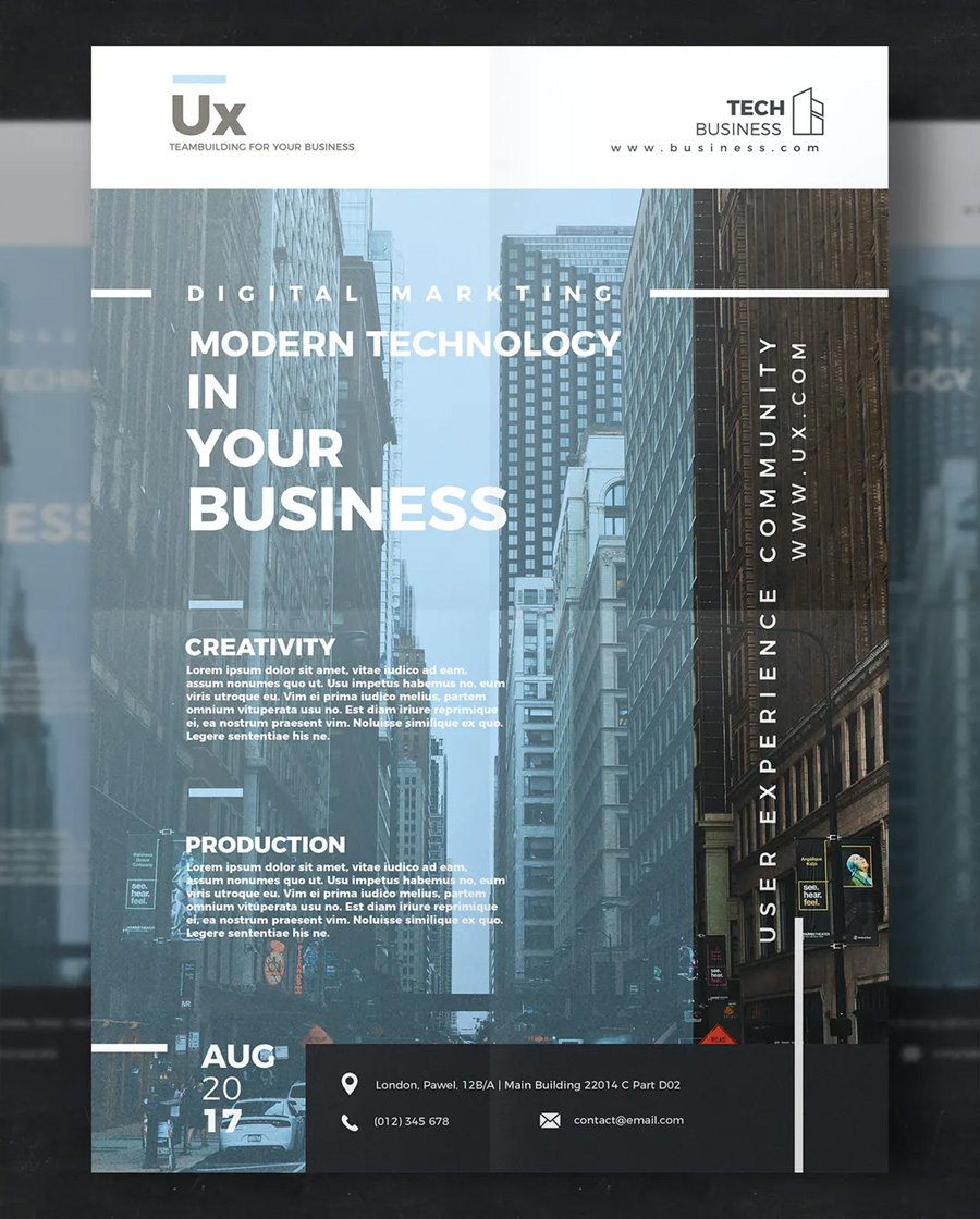 Business flyer design PSD