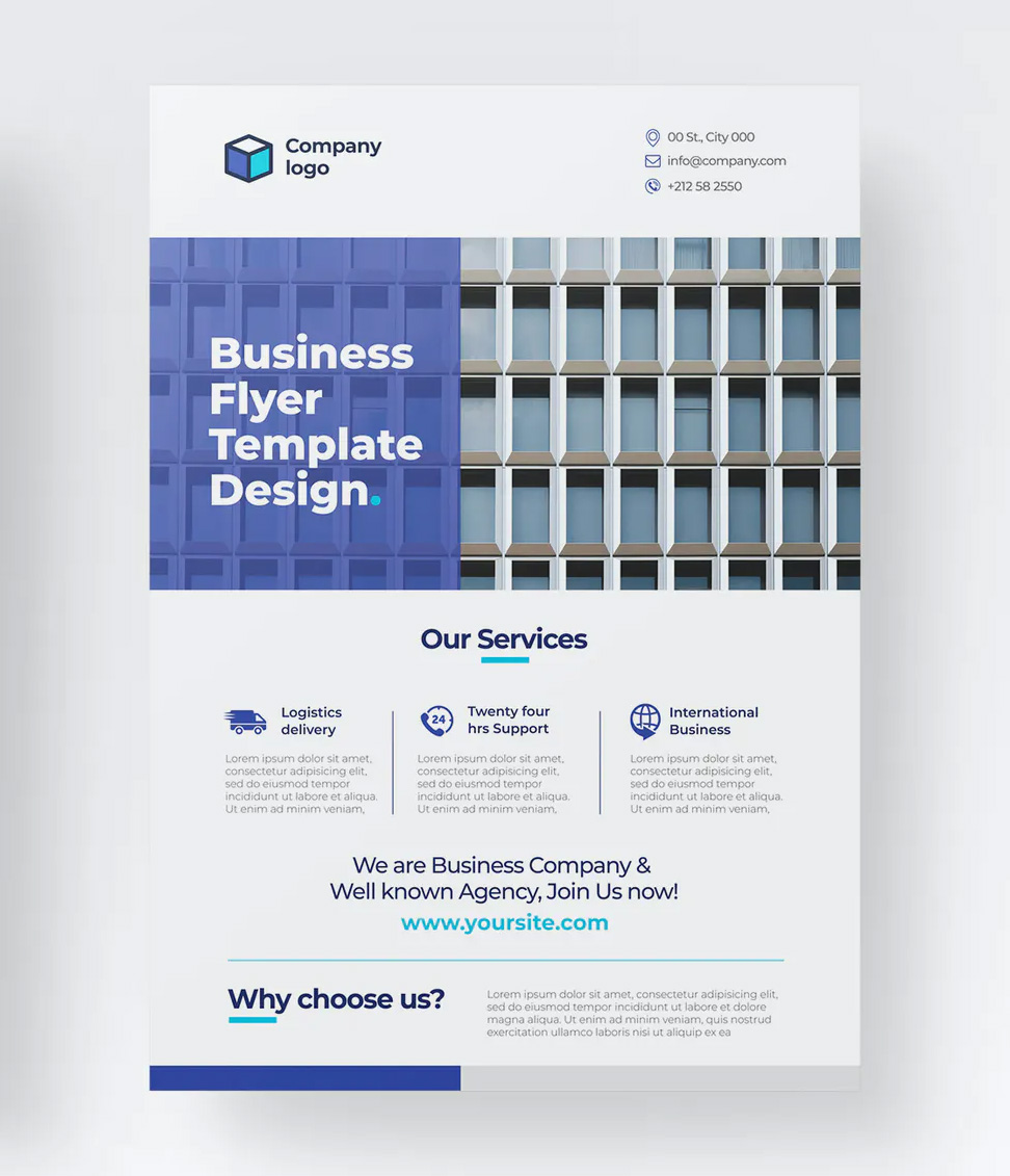 Business flyer template PSD