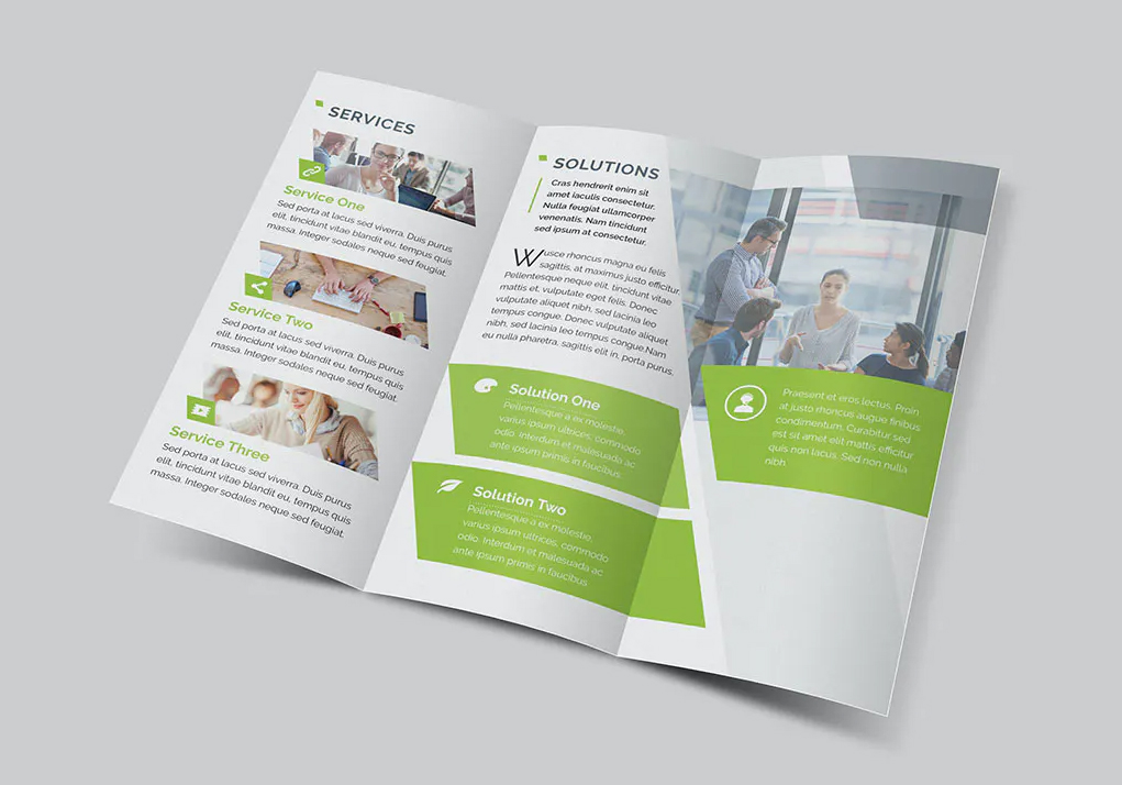 Business tri-fold brochure design